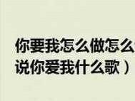 你要我怎么做怎么说你才能爱我是什么歌(我应该唱什么歌才能打动你)